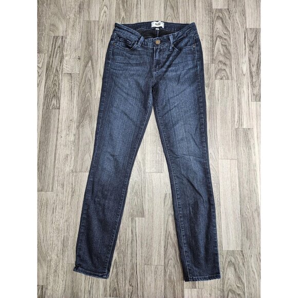 Paige Jeans Womens 28 Blue Verdugo Ankle Skinny Stretch Denim Dark Wash Classic - Picture 1 of 13